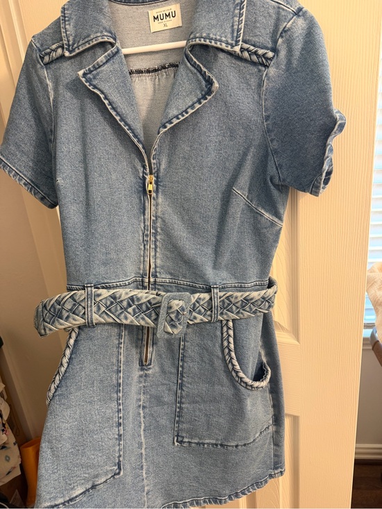 Show Me Your MuMu Dresses & Skirts - Show Me Your Mumu Outlaw Dress Light Blue Denim Shirt Dress